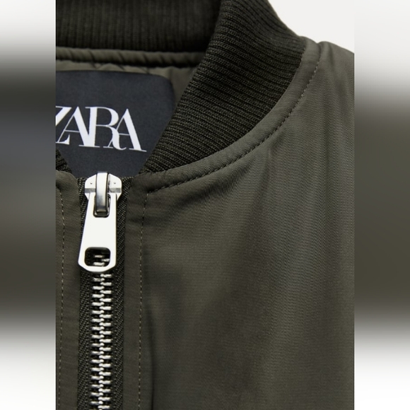 ZARA ZW COLLECTION Cropped Bomber Jacket - Picture 5 of 14
